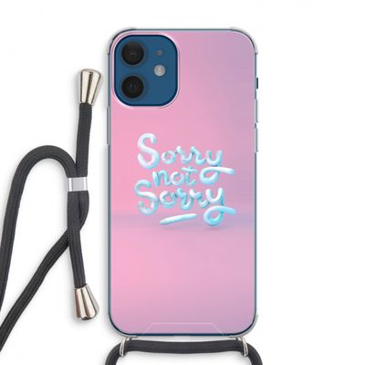 Sorry not sorry: iPhone 12 Transparant Hoesje met koord