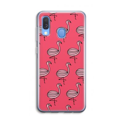 Flamingo: Samsung Galaxy A40 Transparant Hoesje