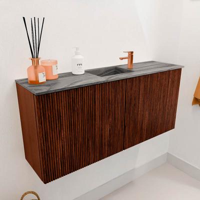 Toiletmeubel Mondiaz Joya Dlux | 90 cm | Meubelkleur Ruby | Faye wastafel Sombra Wasbak Midden | 1 kraangat