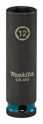 Makita Krachtdop Impact Black, 3/8 12mm lang - E-16293