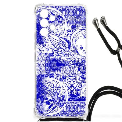 Extreme Case Samsung Galaxy A13 4G Angel Skull Blauw Extreme Case Samsung Galaxy A13 4G Angel Skull Blauw