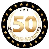 Bierviltjes 50 - 75x stuks - zwart/goud - luxe - verjaardag/jubilea - feestartikelen