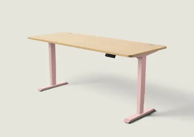 Desktronic HomePro bureau Zachtroze / Eiken / 200x80 cm