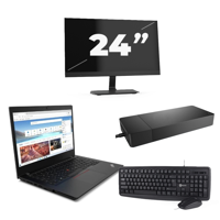 Lenovo ThinkPad L14 Gen 2 - Intel Core i5-11e Generatie - 14 inch - 16GB RAM - 256GB SSD - Windows 11 Home + 1x 24 inch Monitor