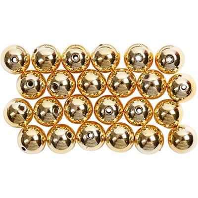 Creativ Company Waskralen, d 8 mm, gatgrootte 1 mm, goud, 50 stuk/ 1 doos