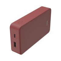 Hama Colour 20 Power Pack 20000 mAh 2 Outputs:USB-C USB-A Powerbank Rood