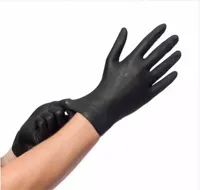 Handschoenen nitril zwart maat L 100st