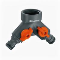 Gardena 2-weg Waterverdeler 3/4" - Onafhankelijke Regelbare Stromen voor Tuinirrigatie