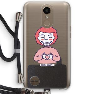Hartje: LG K10 (2017) Transparant Hoesje met koord