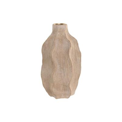 Vaas Home ESPRIT Beige Keramiek Golven Verouderde afwerking 16 x 16 x 30 cm Vaas Home ESPRIT Beige Keramiek Golven Verouderde afwerking 16 x 16 x 30 cm