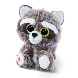 Nici wasbeer Clooney - pluche knuffel - grijs - 15 cm