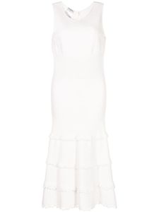 CHANEL Pre-Owned robe mi-longue à design sans manches - Blanc