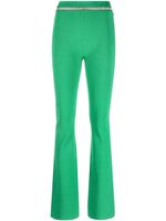 Rabanne pantalon évasé à ornements strassés - Vert