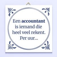 Tegeltje Een accountant