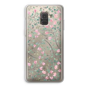 Sierlijke bloemen: Samsung Galaxy A8 (2018) Transparant Hoesje