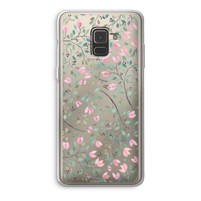 Sierlijke bloemen: Samsung Galaxy A8 (2018) Transparant Hoesje