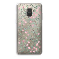 Sierlijke bloemen: Samsung Galaxy A8 (2018) Transparant Hoesje