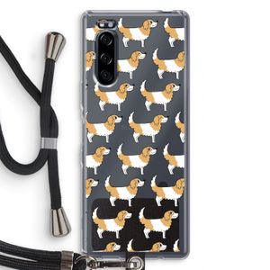 Doggy: Sony Xperia 5 Transparant Hoesje met koord