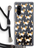 Doggy: Sony Xperia 5 Transparant Hoesje met koord