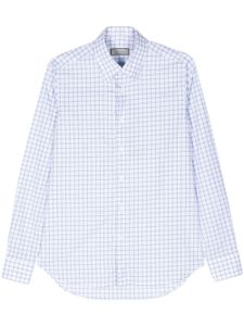 Canali chemise en coton à carreaux - Blanc