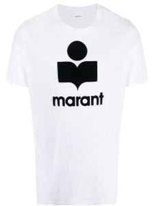 MARANT t-shirt en lin Karman à logo imprimé - Blanc