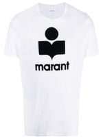 MARANT t-shirt en lin Karman à logo imprimé - Blanc - thumbnail