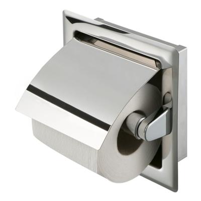 Toiletrolhouder Geesa Hotel | Met klep inbouw | Chroom