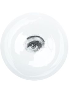 Fornasetti assiette murale Lina Cavalieri à imprimé graphique - Blanc