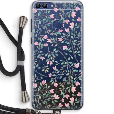 Sierlijke bloemen: Huawei P Smart (2018) Transparant Hoesje met koord
