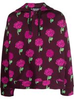 Versace Jeans Couture hoodie imprimé en coton - Rose