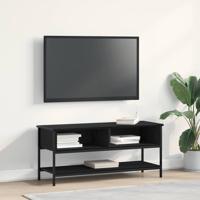 TV-kast Zwart eiken 100 x 35 x 45 cm Bewerkt hout