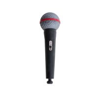 Zwarte nep microfoon popster 19 cm   -