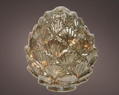 MicroLED denappel BO d17h19 cm klassiek warm kerstverlichting - Lumineo