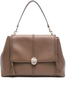 Chloé grand sac porté épaule Penelope en cuir - Marron