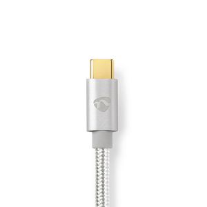 Apple Lightning-Kabel | Apple Lightning 8-Pins Male - USB-C | 2,00 m | Aluminium