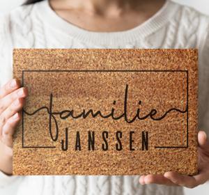 Gepersonaliseerde canvas familienaam