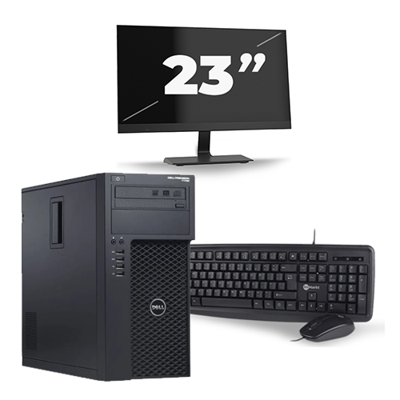 Dell Precision T1700 Micro Tower - Intel Core i7-4e Generatie - 16GB RAM - 256GB SSD - Windows 10 + 1x 23 inch Monitor