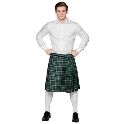 Boland Schotse rok - 2x - groen - kilt - heren - M/XL - schotland - carnaval Boland Schotse rok - 2x - groen - kilt - heren - M/XL - schotland - carnaval