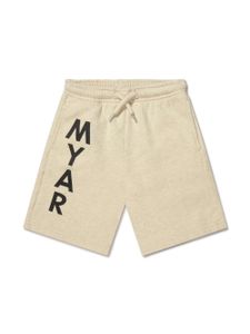 MYAR KIDS short en coton à logo imprimé - Tons neutres