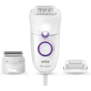 Braun Silk-épil 5-625 - Epilator - 3 in 1 - Inclusief 2 Extra&apos;s & Scheerkop - Voor Zachte Ontharing - Wit/Paars