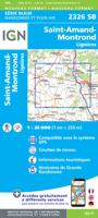 Topografische kaart - Wandelkaart 2326 SB - Serie Bleue Saint-Amand-Montrond | IGN - Institut Géographique National