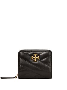 Tory Burch porte-monnaie matelassé à plaque logo - Noir