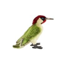 Hansa pluche groene specht - knuffel vogel - 27 cm - levensecht - realistisch