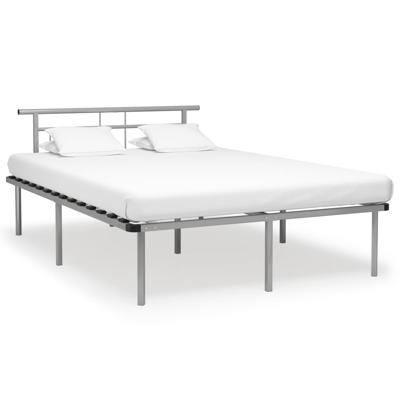 Bedframe zonder matras metaal grijs 140x200 cm