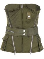 Dion Lee haut-corset Aviator - Vert