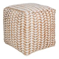 Visser - Vapi Pouf - Handgeweven - Natuur/Ivoor - 40x40 cm