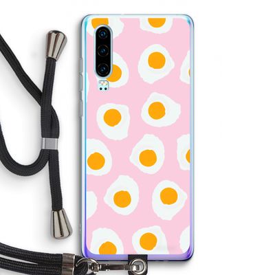 Dancing eggs: Huawei P30 Transparant Hoesje met koord