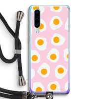 Dancing eggs: Huawei P30 Transparant Hoesje met koord
