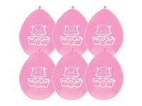 Haza Ballonnen geboorte meisje zak a 6 stuks