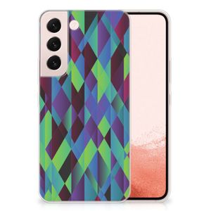 Samsung Galaxy S22 TPU Hoesje Abstract Green Blue